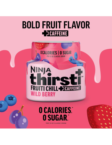 Gotas de Agua Saborizadas Ninja Thirsti Baya Silvestre 3 Pzs