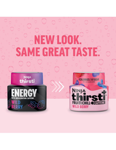 Gotas de Agua Saborizadas Ninja Thirsti Baya Silvestre 3 Pzs