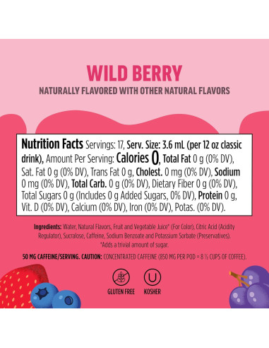 Gotas de Agua Saborizadas Ninja Thirsti Baya Silvestre 3 Pzs