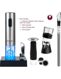 Set de Accesorios para Vino Secura 12 Piezas con Aerador 2