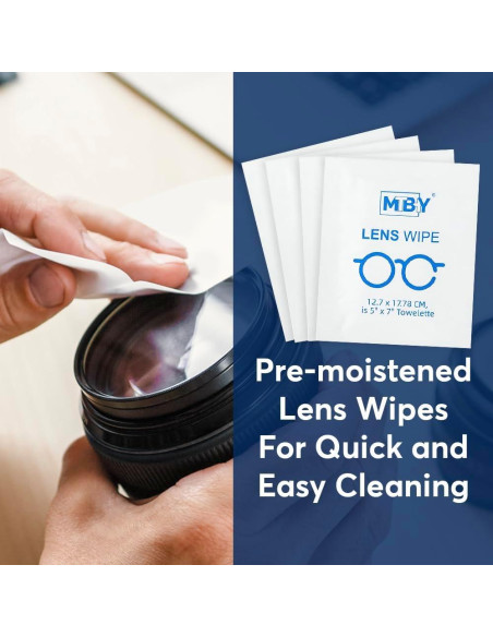 Toallitas para limpiar lentes MTBHY 50 unidades prehumedecidas
