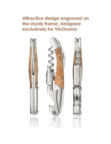 Sacacorchos 3-en-1 VinOrama con Mango de Palisandro