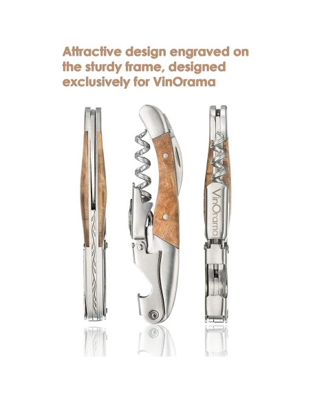 Sacacorchos 3-en-1 VinOrama con Mango de Palisandro