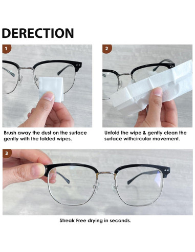 Toallitas limpiadoras Dipoo 200 unidades para lentes