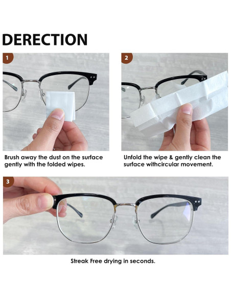 Toallitas limpiadoras Dipoo 200 unidades para lentes