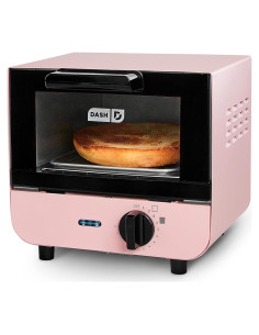 Horno Tostador Mini DASH Rosa 550W para Pan y Galletas