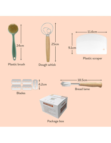 Cesta Banneton Redonda Eco Keep 22.86 cm con Accesorios