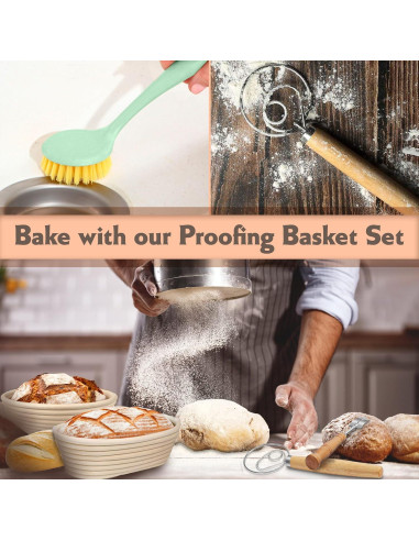 Cesta Banneton Redonda Eco Keep 22.86 cm con Accesorios