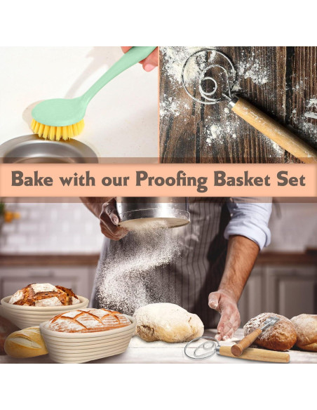 Cesta Banneton Redonda Eco Keep 22.86 cm con Accesorios