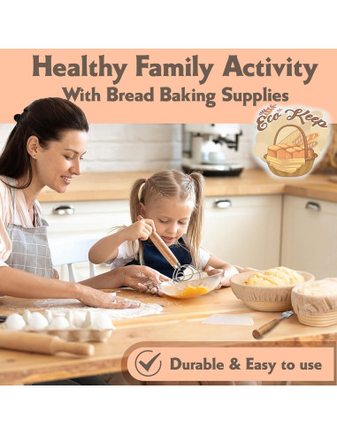 Cesta Banneton Redonda Eco Keep 22.86 cm con Accesorios