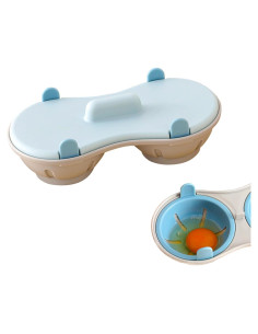 Cocinero de huevos MOFALA microondas 2 cavidades azul