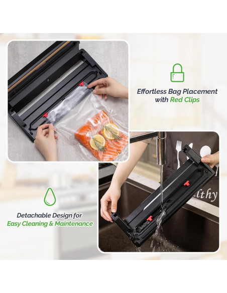 Sellador al Vacío GERYON E2900M, Potente y Delgado, 110W