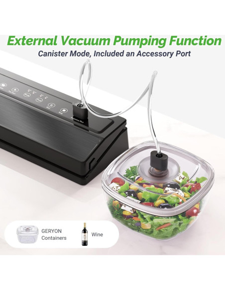 Sellador al Vacío GERYON E2900M, Potente y Delgado, 110W