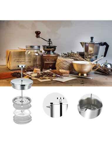 Cafetera Prensa Francesa VITASUNHOW Acero Inoxidable 0.99 kg