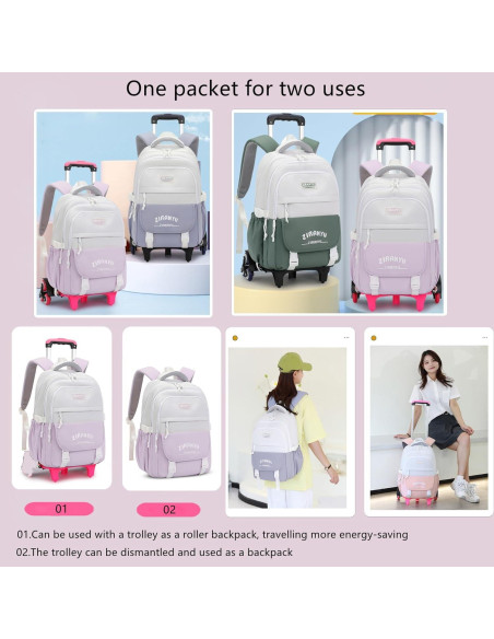 Mochila Rodante Mfikaryi 6 Ruedas 32L para Niños