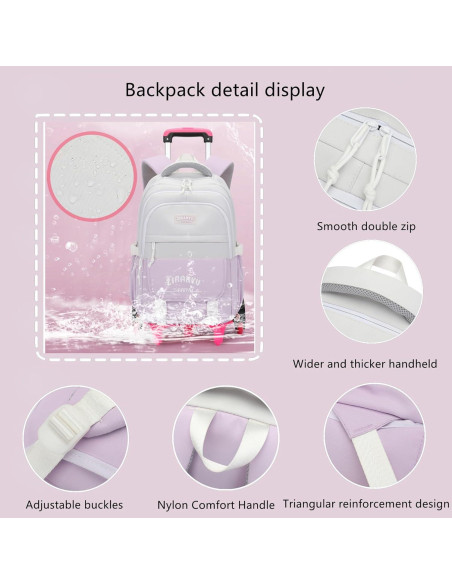 Mochila Rodante Mfikaryi 6 Ruedas 32L para Niños