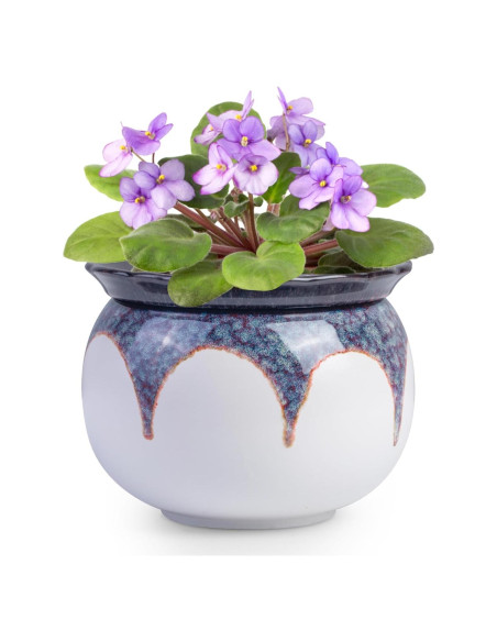 Maceta de Autorriego BUYMAX 15 cm Cerámica Violeta Africana