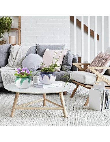 Maceta de Autorriego BUYMAX 15 cm Cerámica Violeta Africana