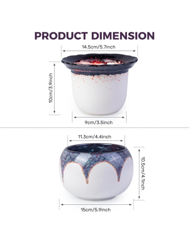 Maceta de Autorriego BUYMAX 15 cm Cerámica Violeta Africana