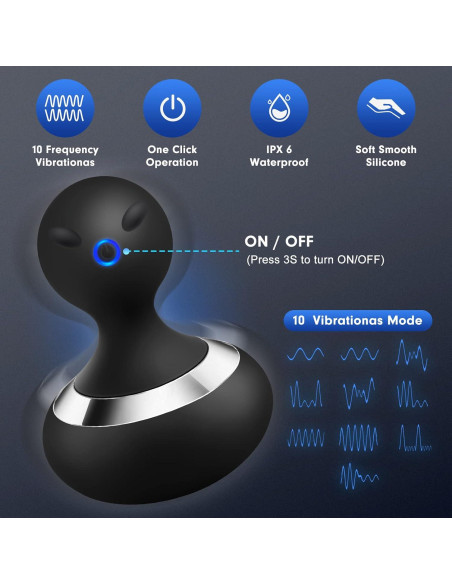 Masajeador Eléctrico Inalámbrico MANFLY M-38-B 10 Modos