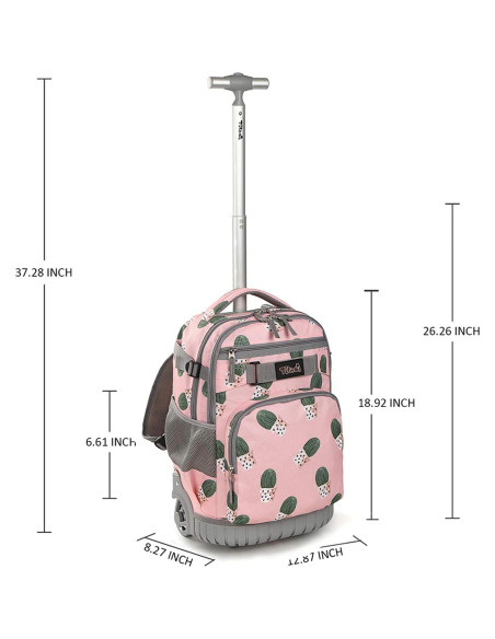 Mochila Rodante Tilami 18" para Escuela y Viajes - Cactus