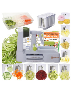 Espiralizador de Verduras Brieftons 10 Cuchillas Manual