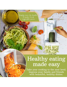 Espiralizador de Verduras Brieftons 10 Cuchillas Manual 2