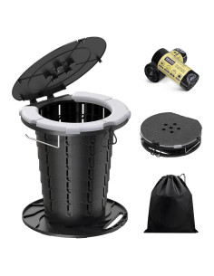 Inodoro Portátil BLIKA Retráctil con Cojín Ajustable 300kg