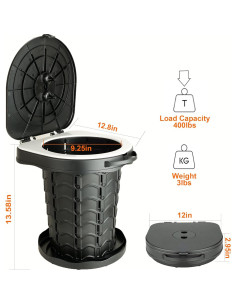 Inodoro portátil Boreeman MO-009 ajustable 7.5 a 34.5 cm 2