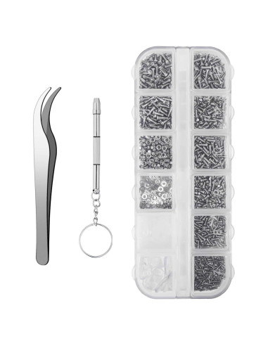 Kit de Reparación de Gafas Weico 1100 Piezas con Destornillador