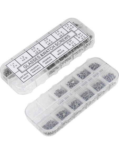Kit de Reparación de Gafas Weico 1100 Piezas con Destornillador