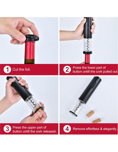 Abridor de Vino Eléctrico SCHACHUP Automático con Cortador