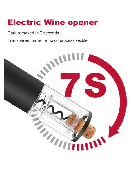 Abridor de Vino Eléctrico SCHACHUP Automático con Cortador