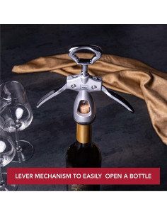 Sacacorchos Alado Vacu Vin - Acero Inoxidable - Plata 2