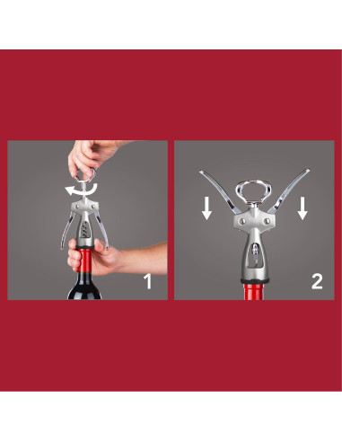 Sacacorchos Alado Vacu Vin - Acero Inoxidable - Plata