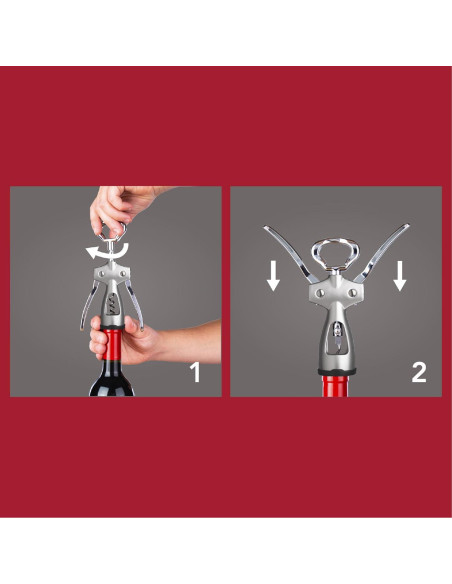 Sacacorchos Alado Vacu Vin - Acero Inoxidable - Plata