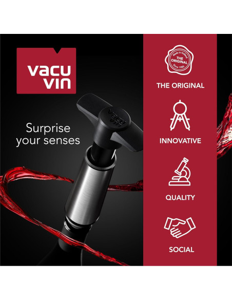 Sacacorchos Alado Vacu Vin - Acero Inoxidable - Plata