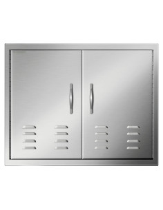 Puerta Doble BBQ VEVOR 76x53 cm Acero Inoxidable
