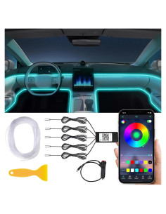 Luces de tira LED interior AUTOXBERT 6M RGB con APP y sonido