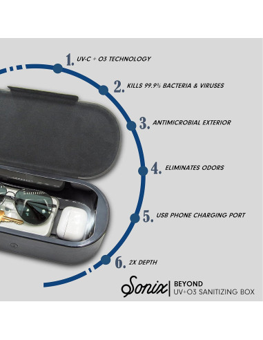 Caja Desinfectante UV+O3 Sonix Beyond para Teléfonos y Más