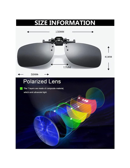 Lentes Clip-On Polarizados UV400 3 Pack para Conducción