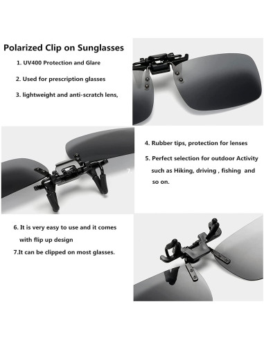 Lentes Clip-On Polarizados UV400 3 Pack para Conducción