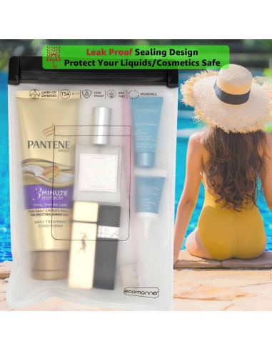 Paquete de 4 Bolsas de Aseo Transparentes ecomanner TSA