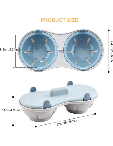 Cocinero de huevos al vapor LTWQLing 2 cavidades silicona