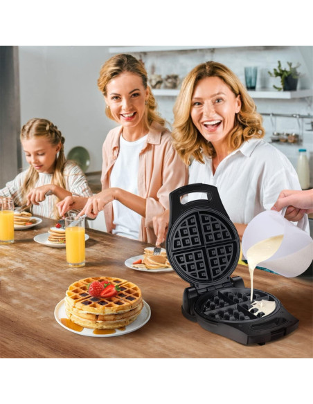 Aigostar Máquina de Waffles Belga Invertible 900W 4 Porciones