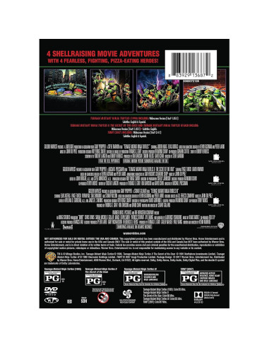 Colección 4 Películas Tortugas Ninja DVD - Warner Home Video