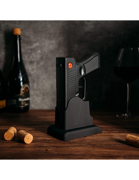 Abridor de Botellas Eléctrico The Wine Savant - Pistola Negra