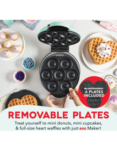 Sistema MultiMaker DASH 3 en 1 para Mini Donas y Cupcakes