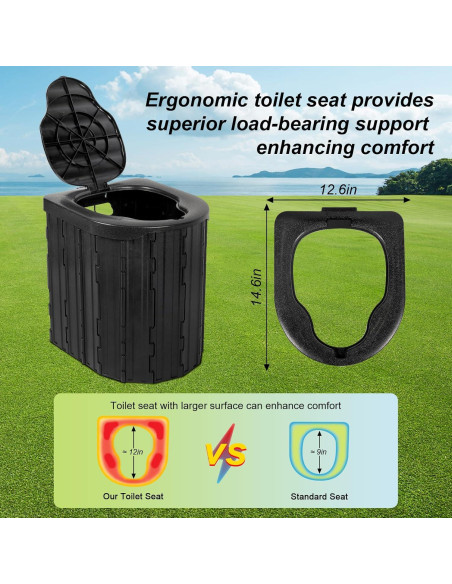 Inodoro portátil G2 GO2GETHER XL 39.88 cm para acampar