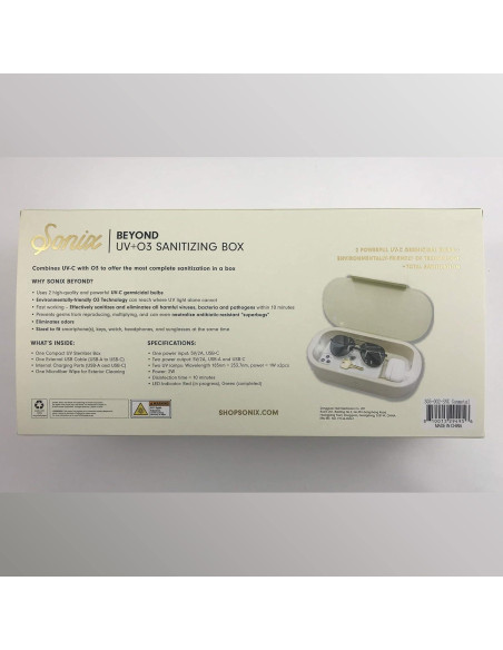 Caja Desinfectante UV+O3 Sonix Beyond para Teléfonos y Más